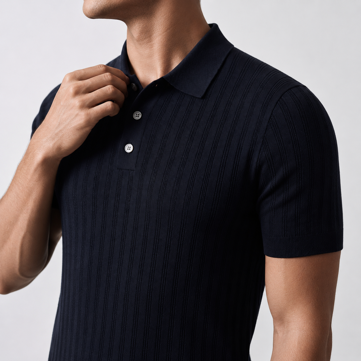 Men's Knitted Polo Shirt – product image 5