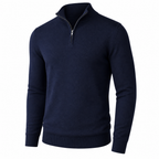 Men's lightweight quarter-zip sweater in Navy