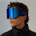 ARTIKA UV400 Mirrored Ski Goggles — Marine