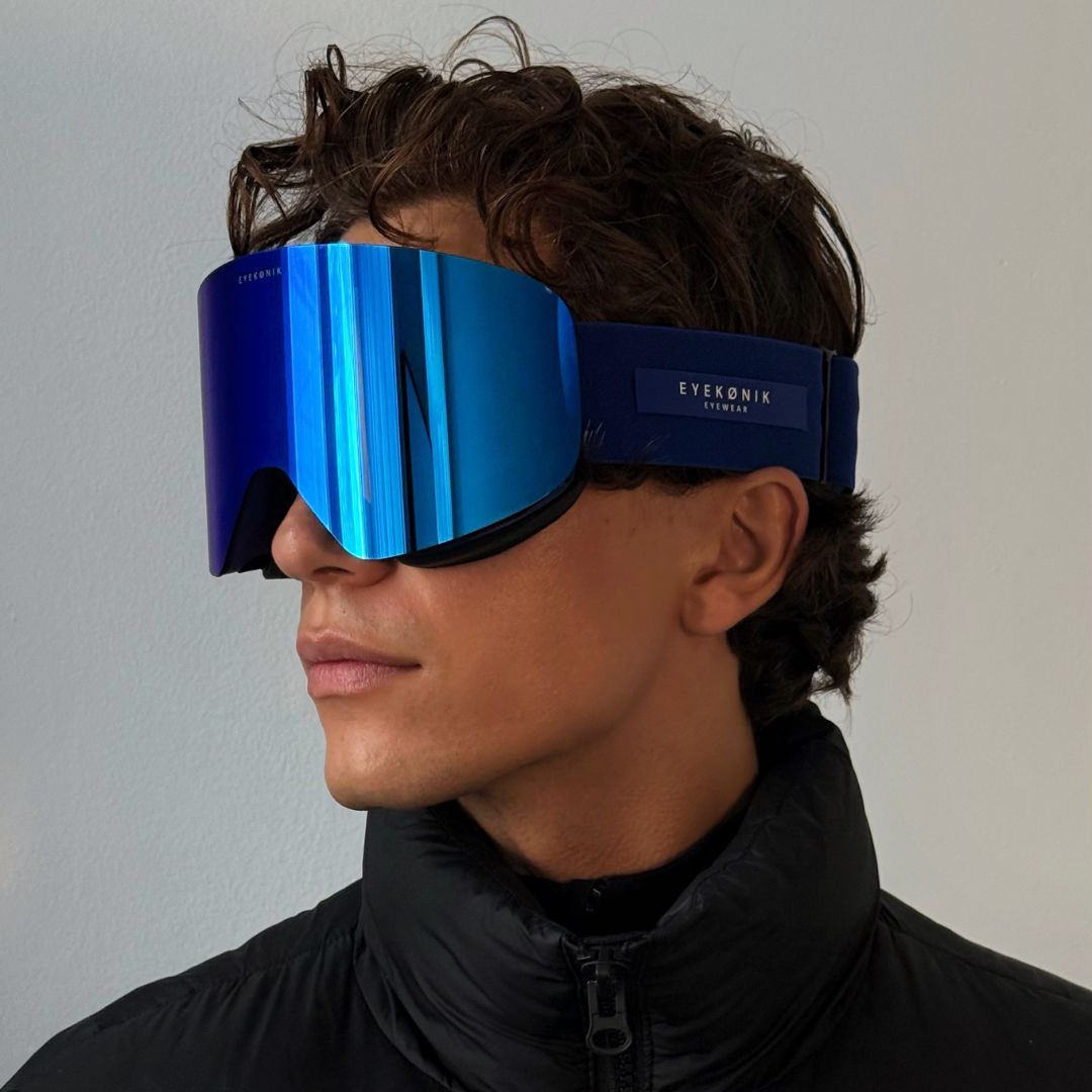 ARTIKA UV400 Mirrored Ski Goggles — Marine