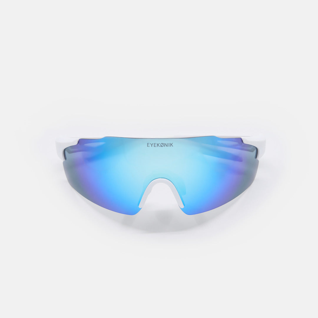 NASH Lightweight Shield Sunglasses — Blue Mirror