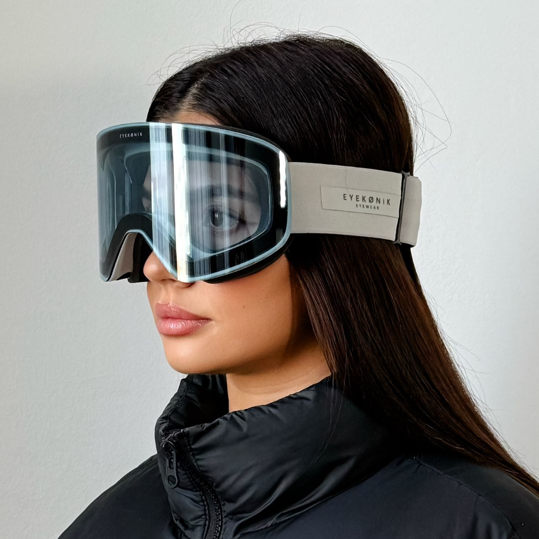 ARTIKA UV400 Mirrored Ski Goggles — Silver