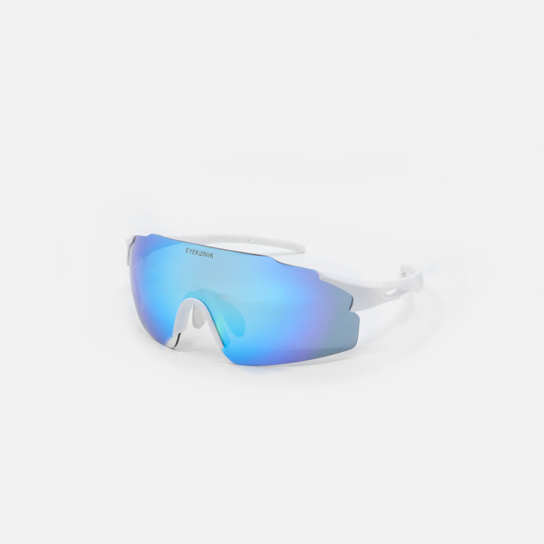NASH Lightweight Shield Sunglasses — Blue Mirror