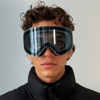 ARTIKA UV400 Mirrored Ski Goggles — Silver