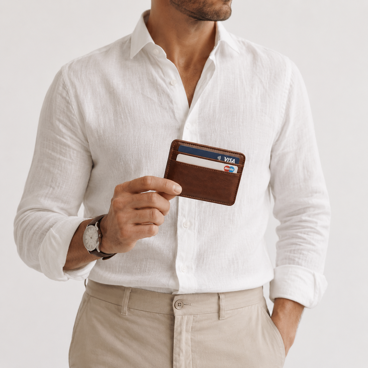 Leather Money Clip Wallet for Men – product image 7