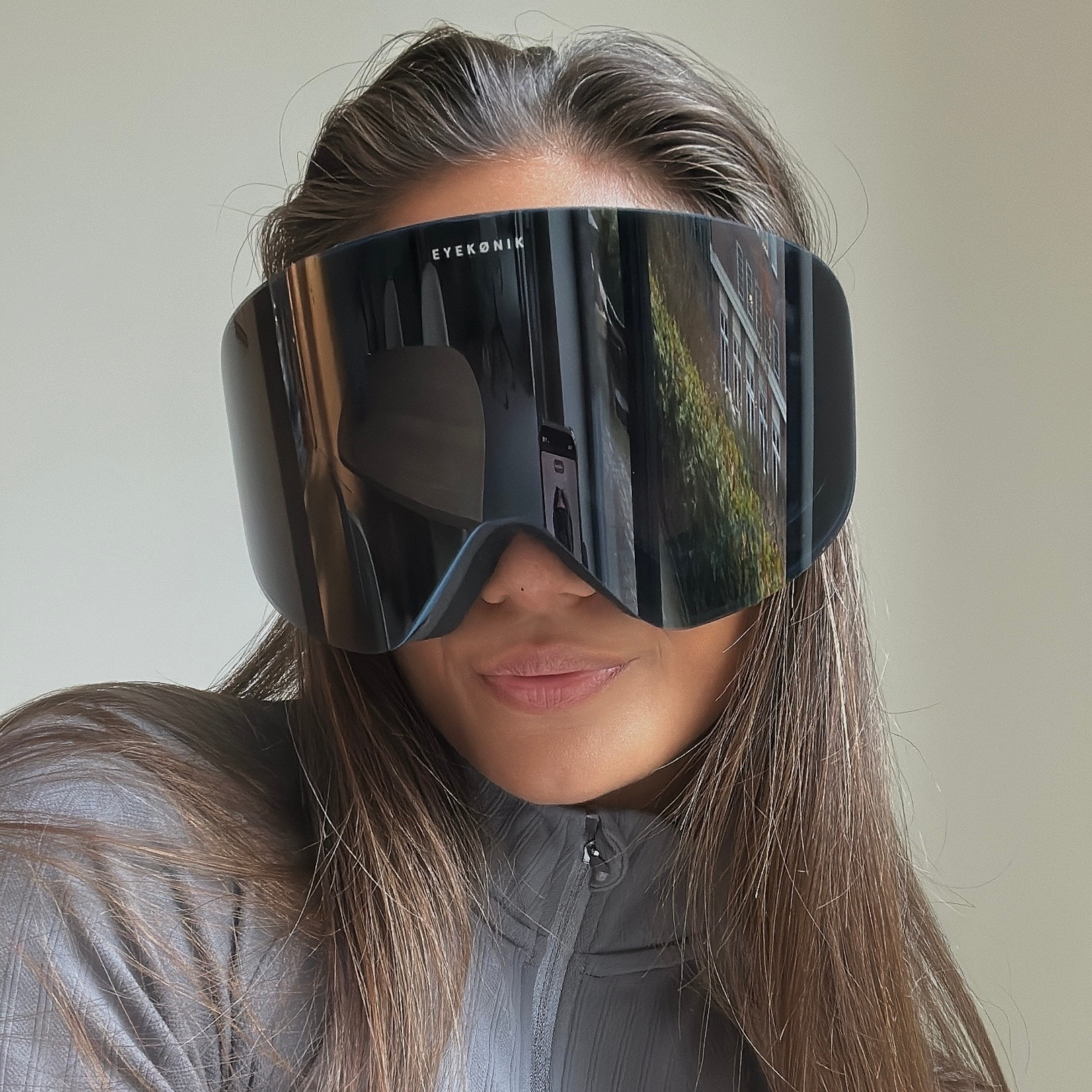 ARTIKA UV400 Mirrored Ski Goggles — Cyan