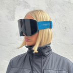 ARTIKA UV400 Mirrored Ski Goggles — Cyan
