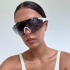 NASH Lightweight Shield Sunglasses — Silver Mirror
