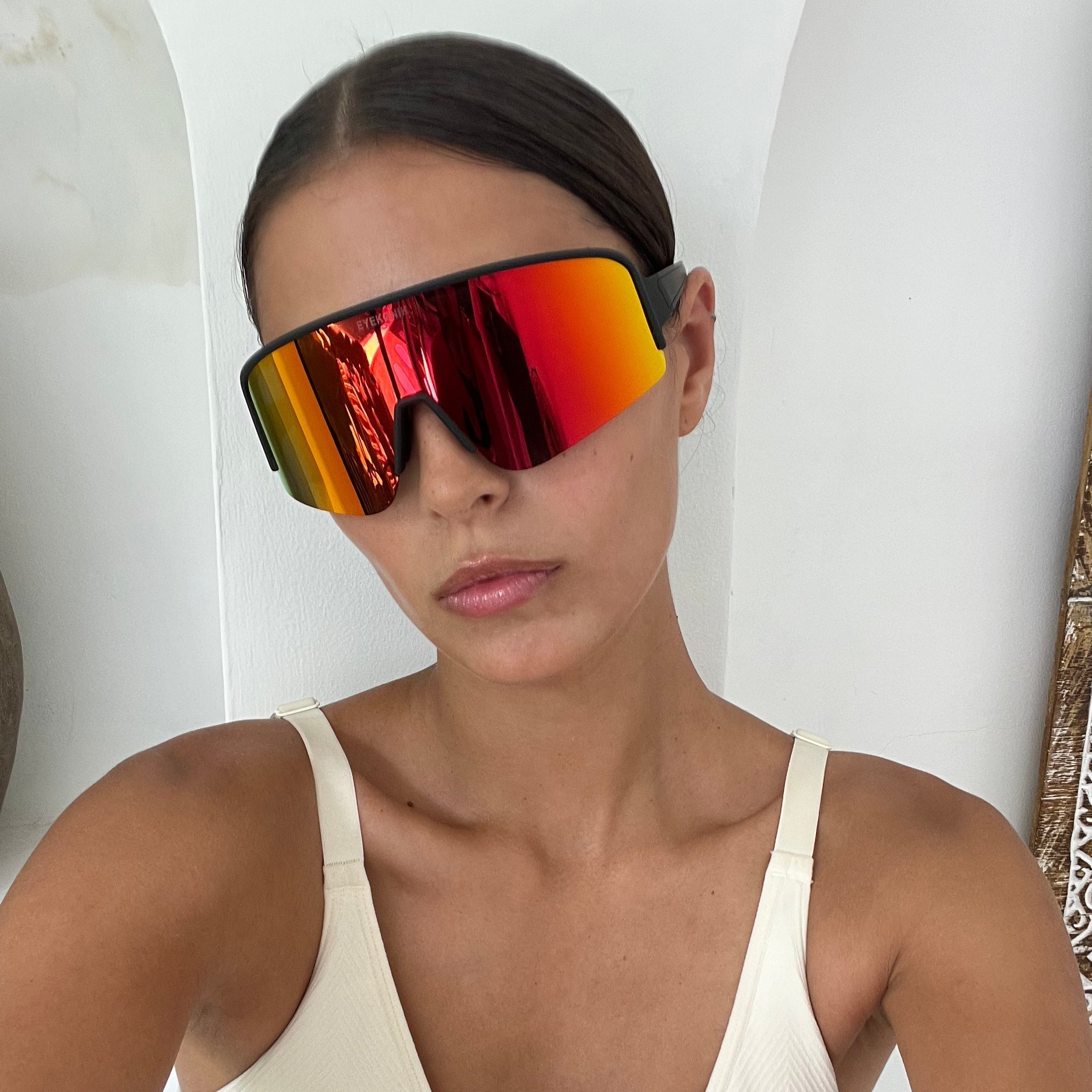 JAWO UV400 Cycling Sunglasses — Gold Mirror