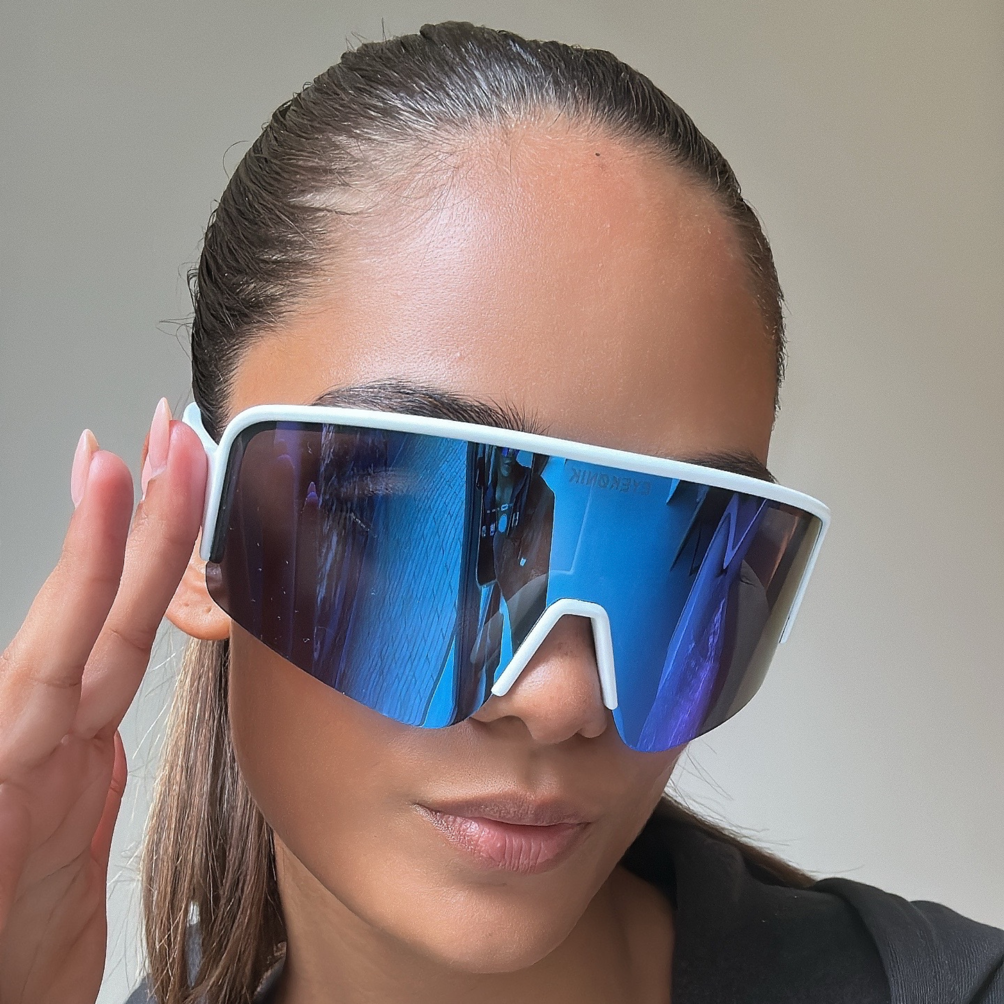 JAWO UV400 Cycling Sunglasses — Violet Mirror