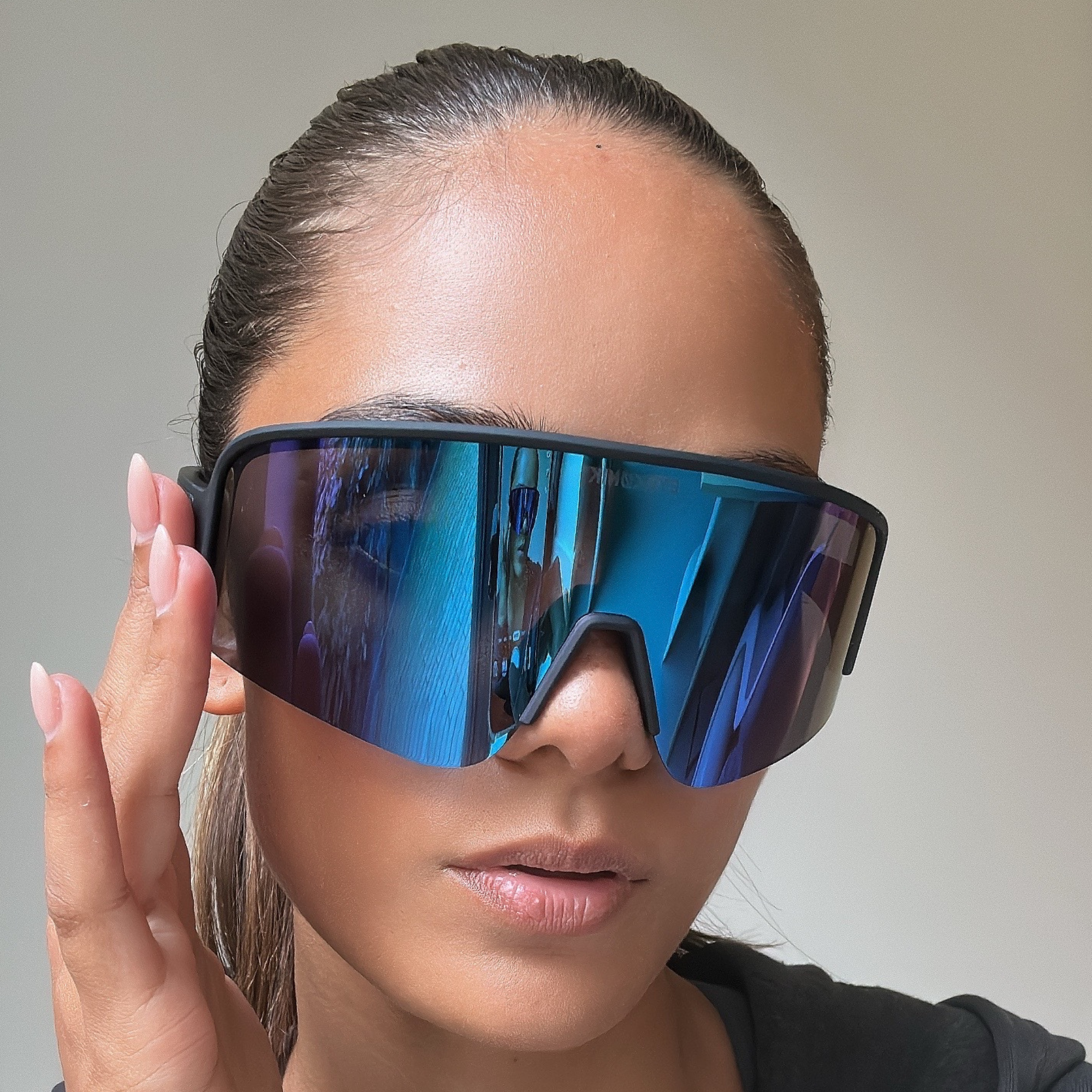 JAWO UV400 Cycling Sunglasses — Blue Mirror
