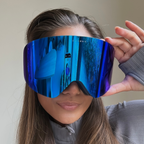 ARTIKA UV400 Mirrored Ski Goggles — Marine