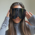 ARTIKA UV400 Mirrored Ski Goggles — Midnight