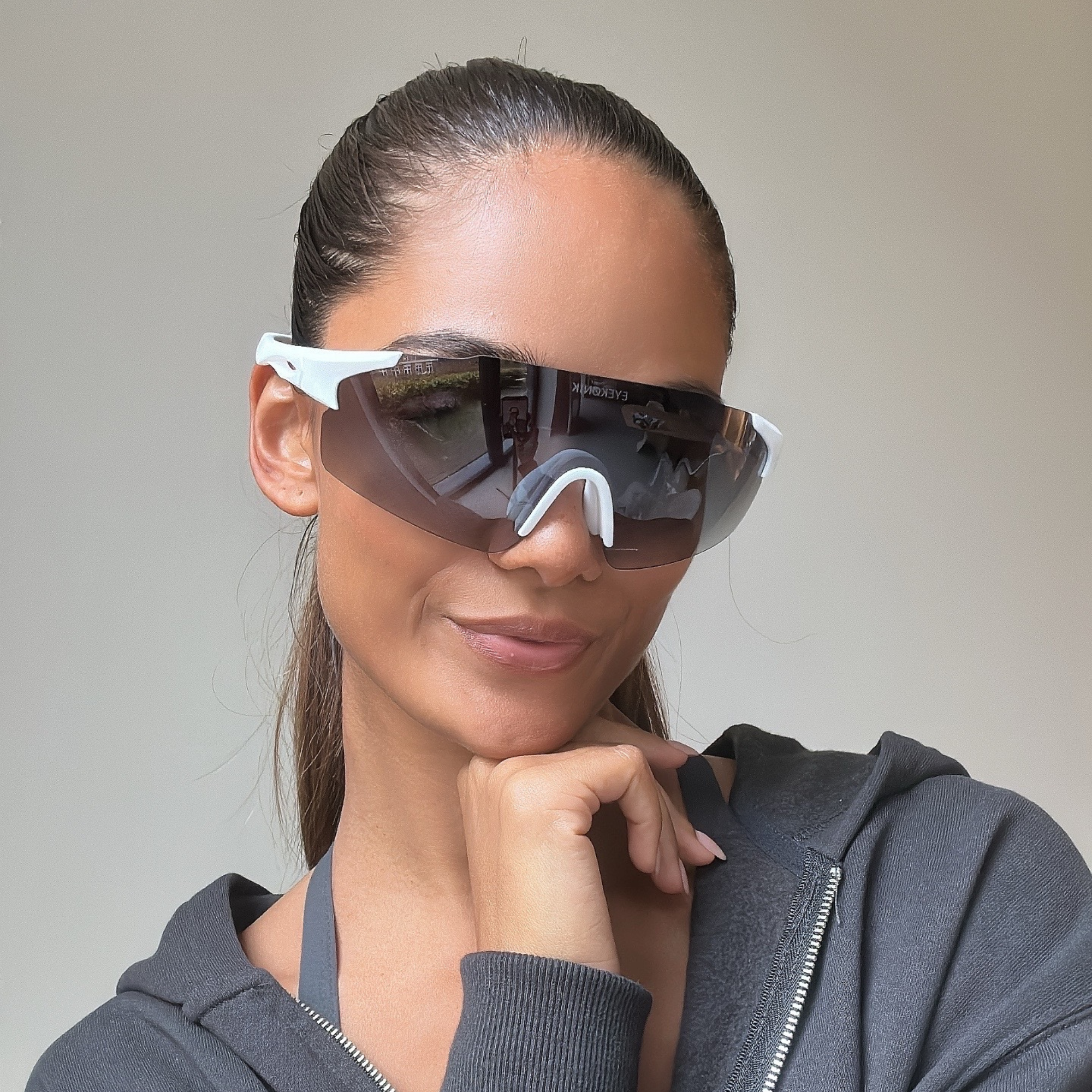 NASH Lightweight Shield Sunglasses — Silver Mirror