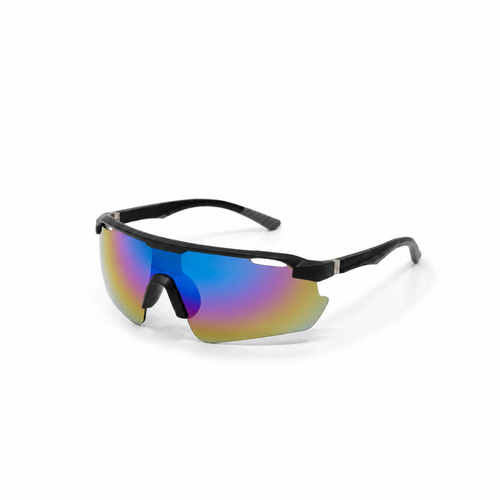 ACE Aurora mirrored polarized UV400 sports sunglasses three-quarter view on white