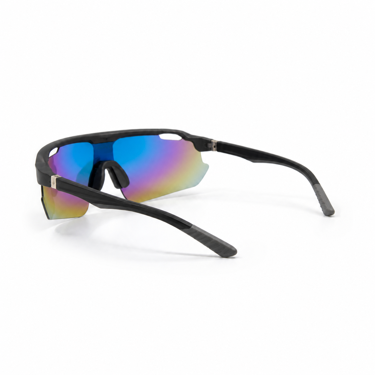 ACE Aurora mirrored polarized UV400 sports sunglasses rear view on white
