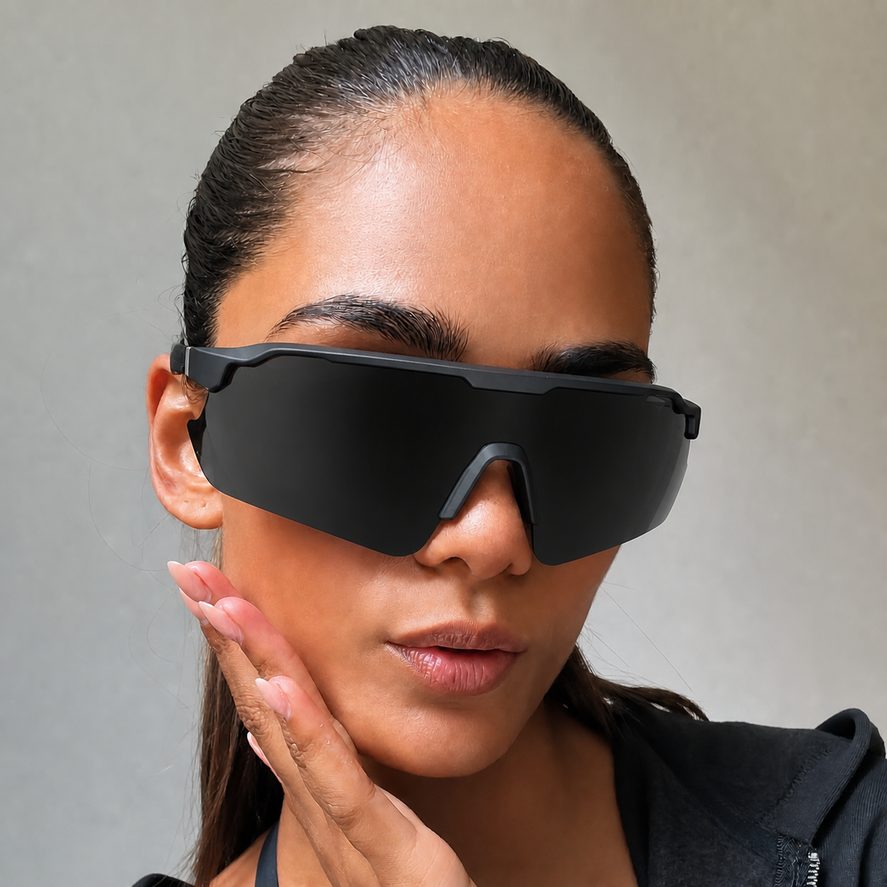 ACE Midnight Black Polarized UV400 Running Sunglasses - editorial lifestyle view 5