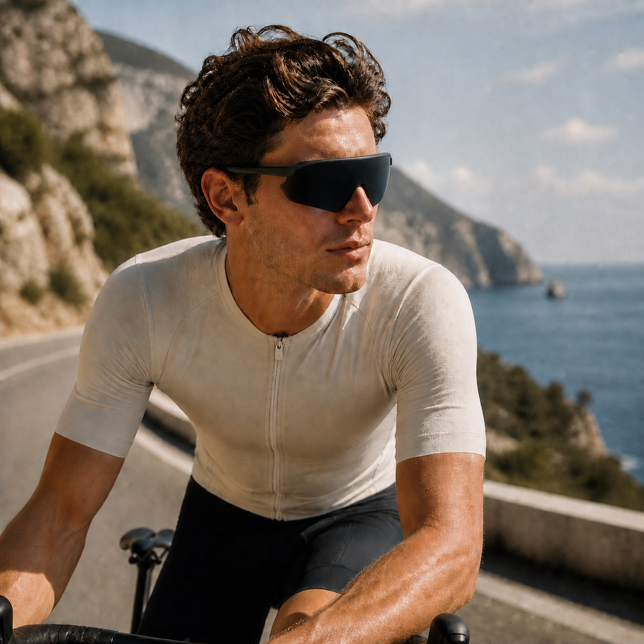 ACE Midnight Black Polarized UV400 Running Sunglasses - editorial lifestyle view 8