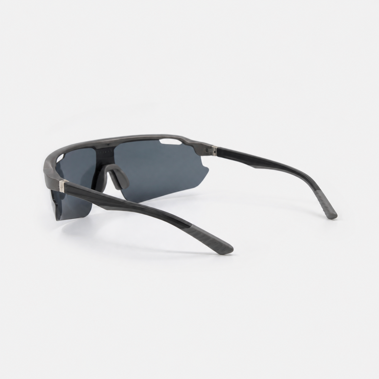 ACE Onyx black polarized UV400 running sunglasses rear view on white