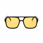 ASPEN black frame amber lens front