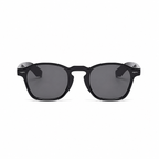 BARCELONA black frame black lens sunglasses front view on pure white