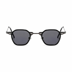 BERLIN black frame black lens sunglasses front view