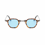 BERLIN Havana frame blue lens sunglasses front view