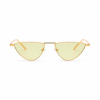 CAIRO olive lens cat-eye sunglasses front view on pure white