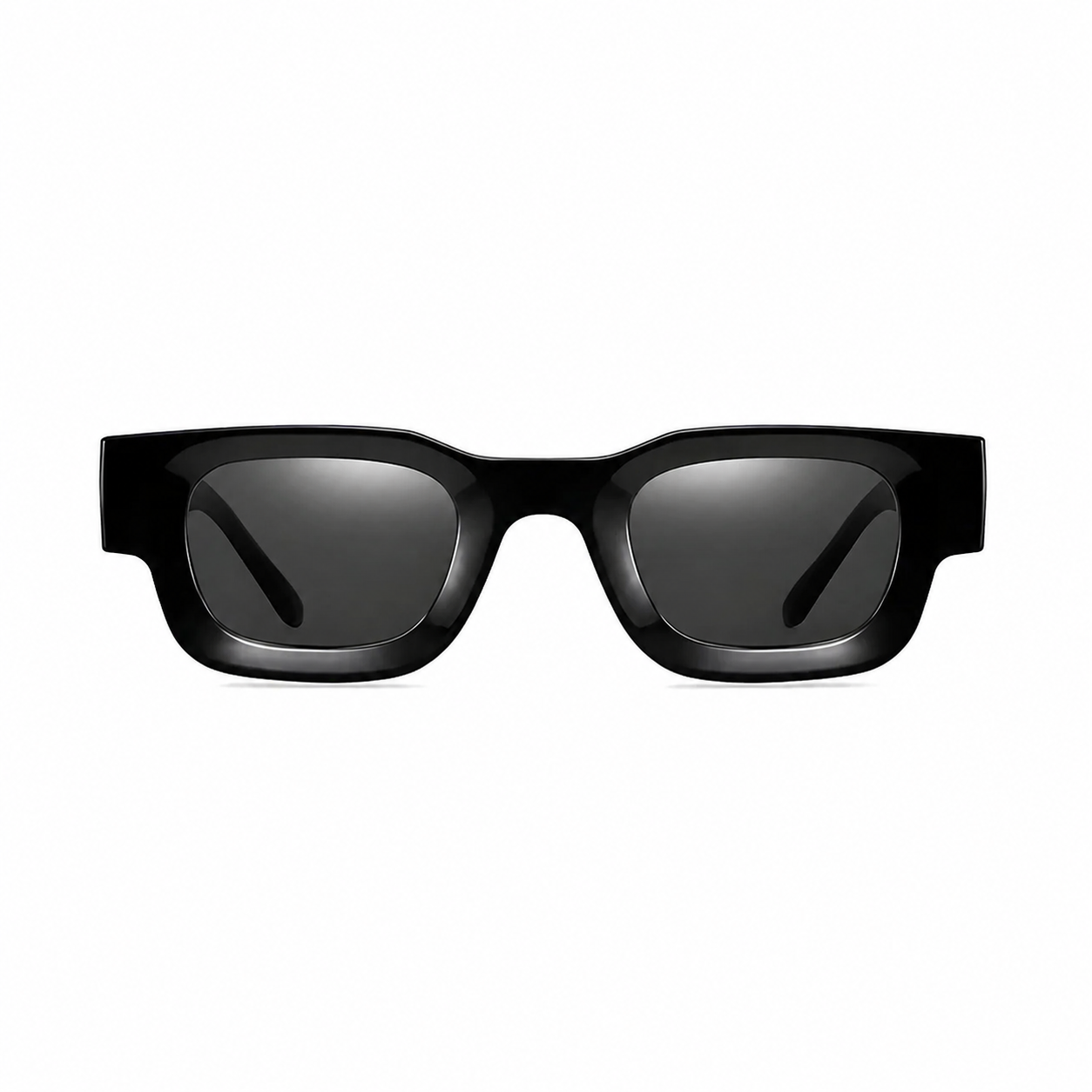 CANNES black polarized sunglasses front view on pure white