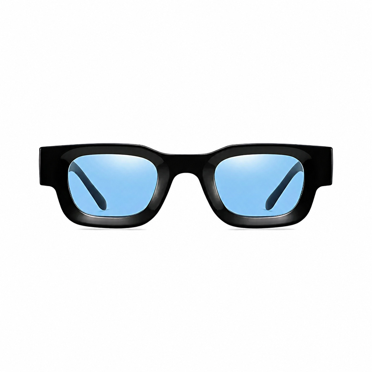 CANNES black sky polarized sunglasses front view on pure white