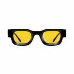 CANNES black amber polarized sunglasses front view on pure white