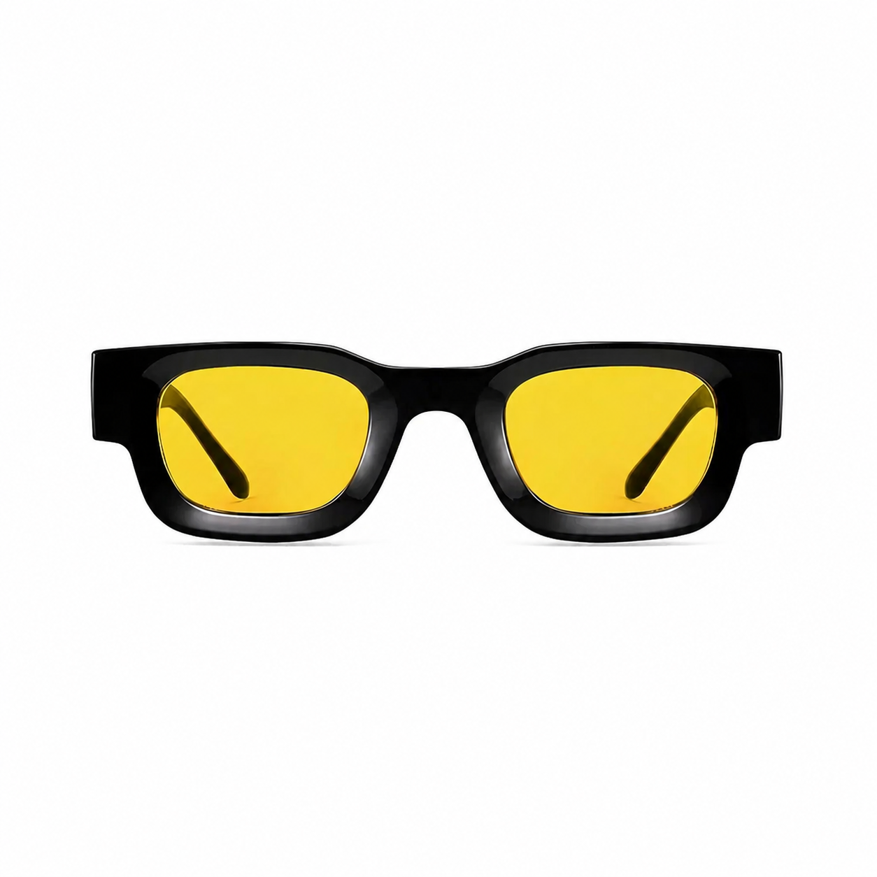 CANNES black amber polarized sunglasses front view on pure white