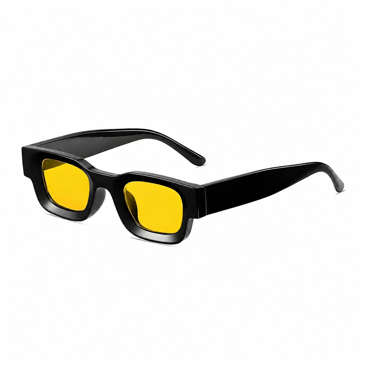 CANNES black amber polarized sunglasses diagonal view on pure white