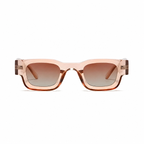 CANNES blush brown fade polarized sunglasses front view on pure white