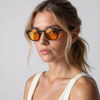 Polarized UV400 Round Browline Sunglasses – Legacy CAPRI