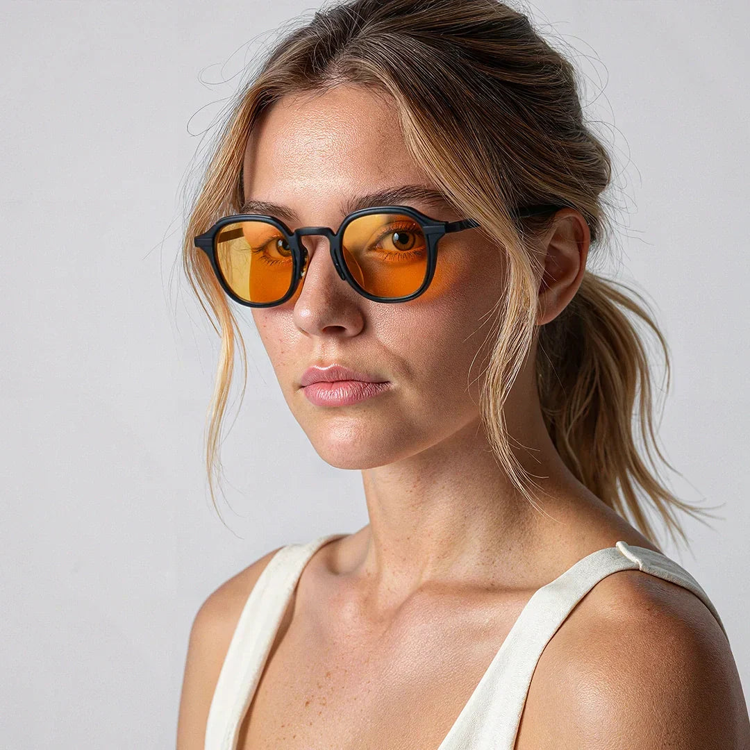 Polarized UV400 Round Browline Sunglasses – Legacy CAPRI