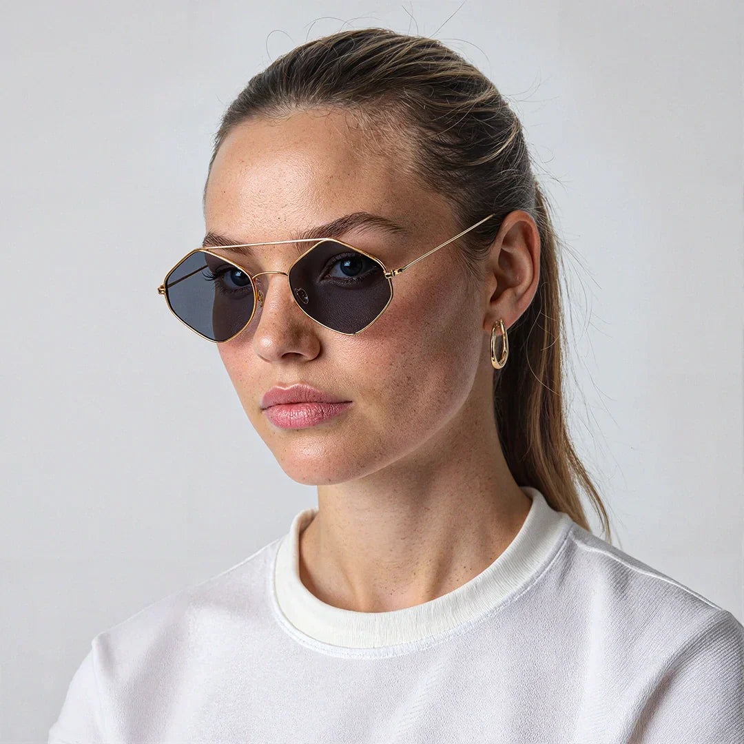 Polarized UV400 Geometric Metal Sunglasses – Legacy DOHA