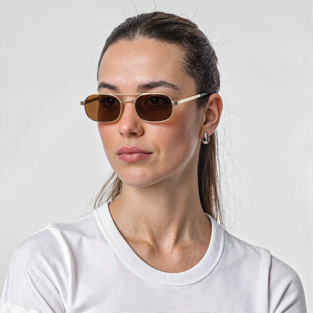 Polarized UV400 Rectangular Metal Sunglasses – Legacy ZURICH