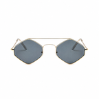 DOHA gold frame black lens front view on pure white