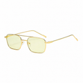 GENEVA gold frame lemon lens diagonal view on pure white