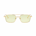 GENEVA gold frame lemon lens front view on pure white