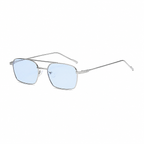 GENEVA silver frame sky lens diagonal view on pure white