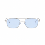 GENEVA silver frame sky lens front view on pure white