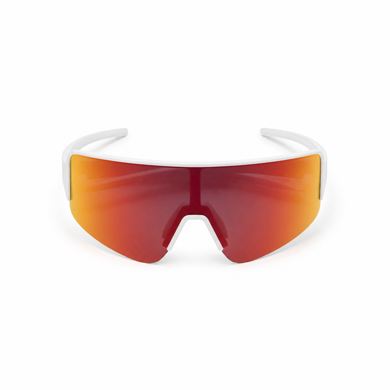 JAWO Ember Red UV400 Running & Cycling Sunglasses - white background product view 1