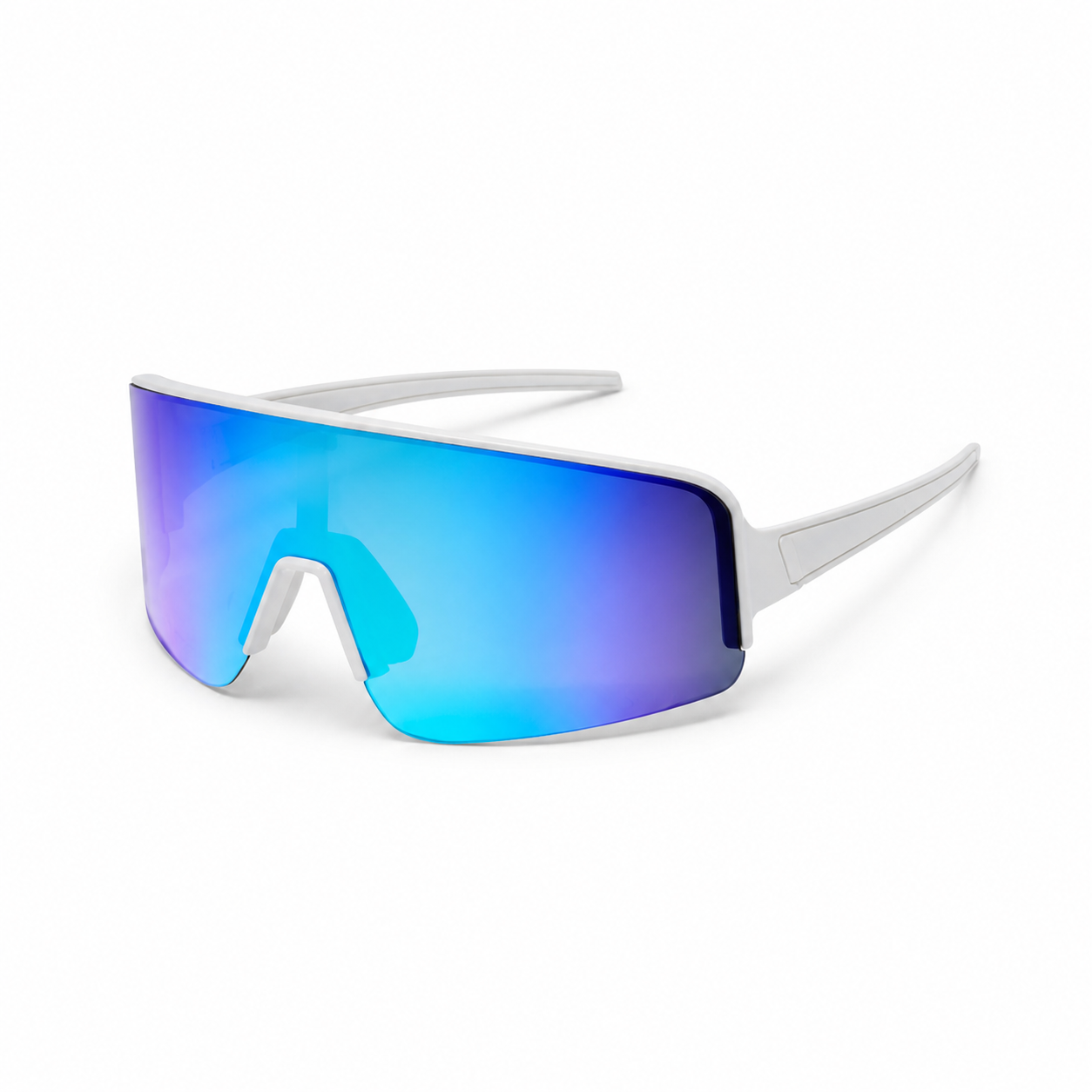 JAWO Glacier Blue UV400 Running & Cycling Sunglasses - white background product view 2