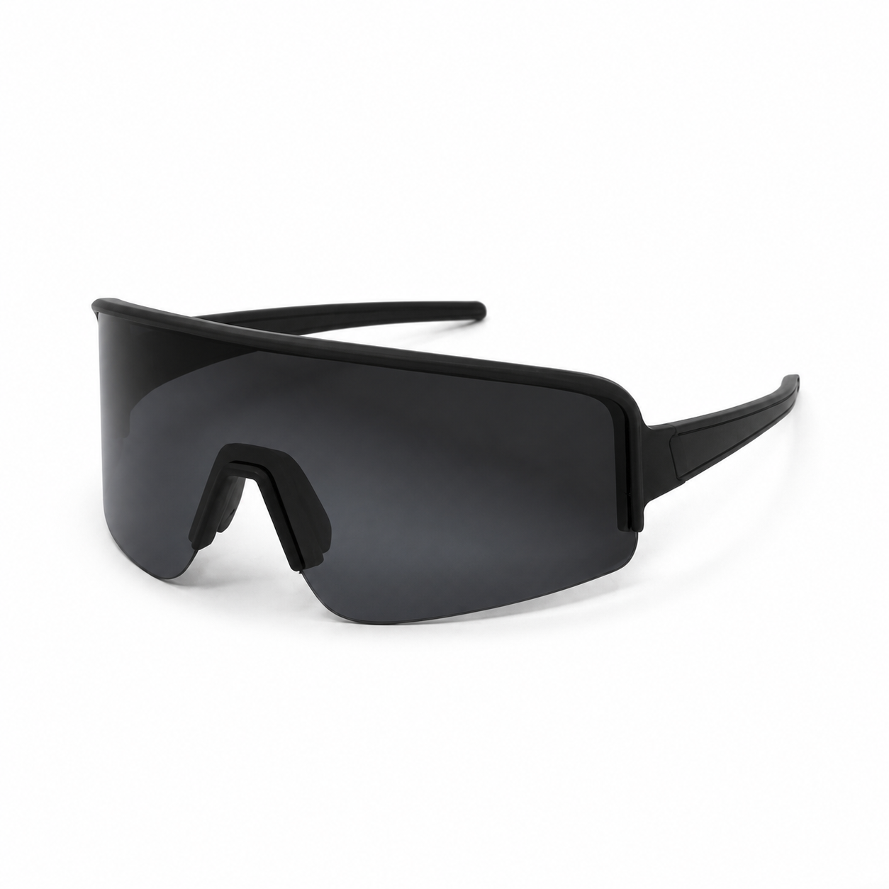 JAWO Midnight Black UV400 Running & Cycling Sunglasses - white background product view 2