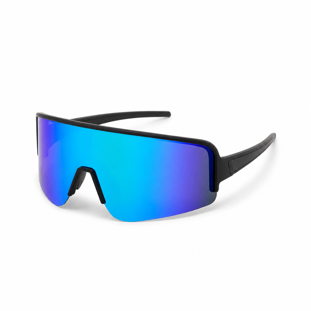 JAWO Spectrum Blue UV400 Running & Cycling Sunglasses - white background product view 3