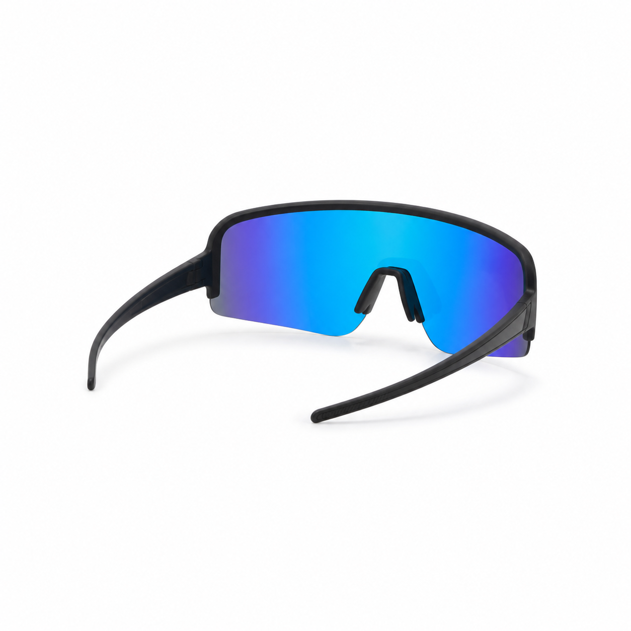 JAWO Spectrum Blue UV400 Running & Cycling Sunglasses - white background product view 4