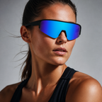 JAWO Spectrum Blue UV400 Running & Cycling Sunglasses - editorial lifestyle view 5