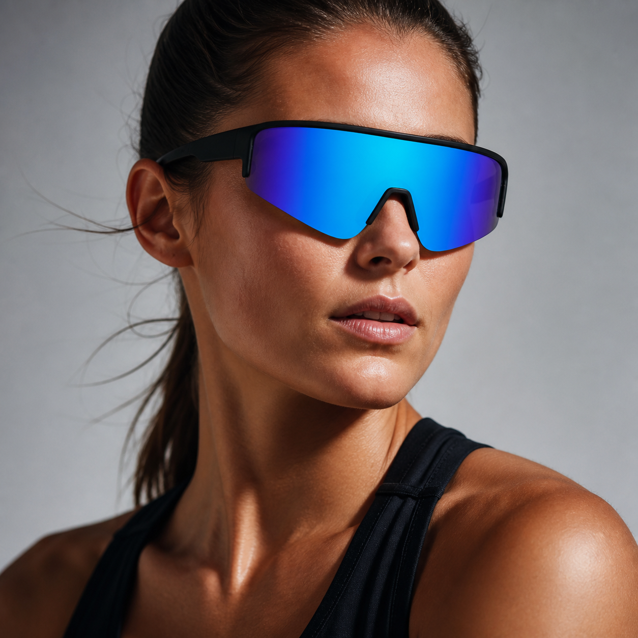 JAWO Spectrum Blue UV400 Running & Cycling Sunglasses - editorial lifestyle view 5